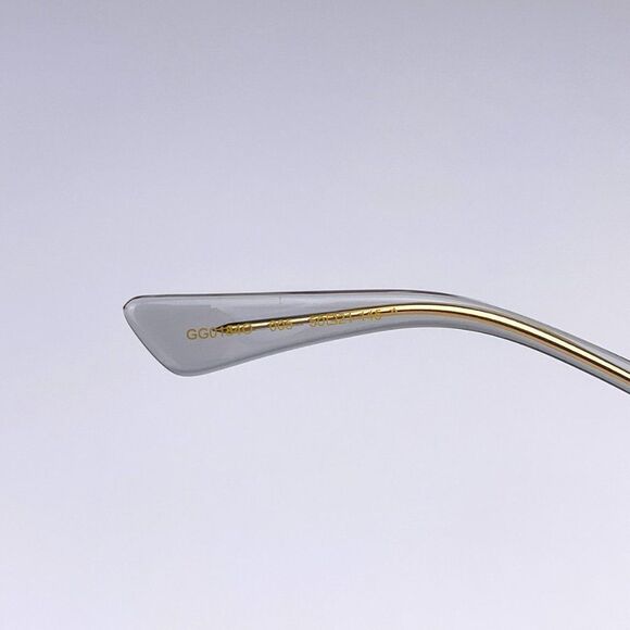 NEW Gucci GG0184O 005 Unisex Square Gray Clear Gold Eyeglasses - Picture 14 of 14